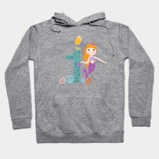 Cute little mermaid first birthday Hoodie